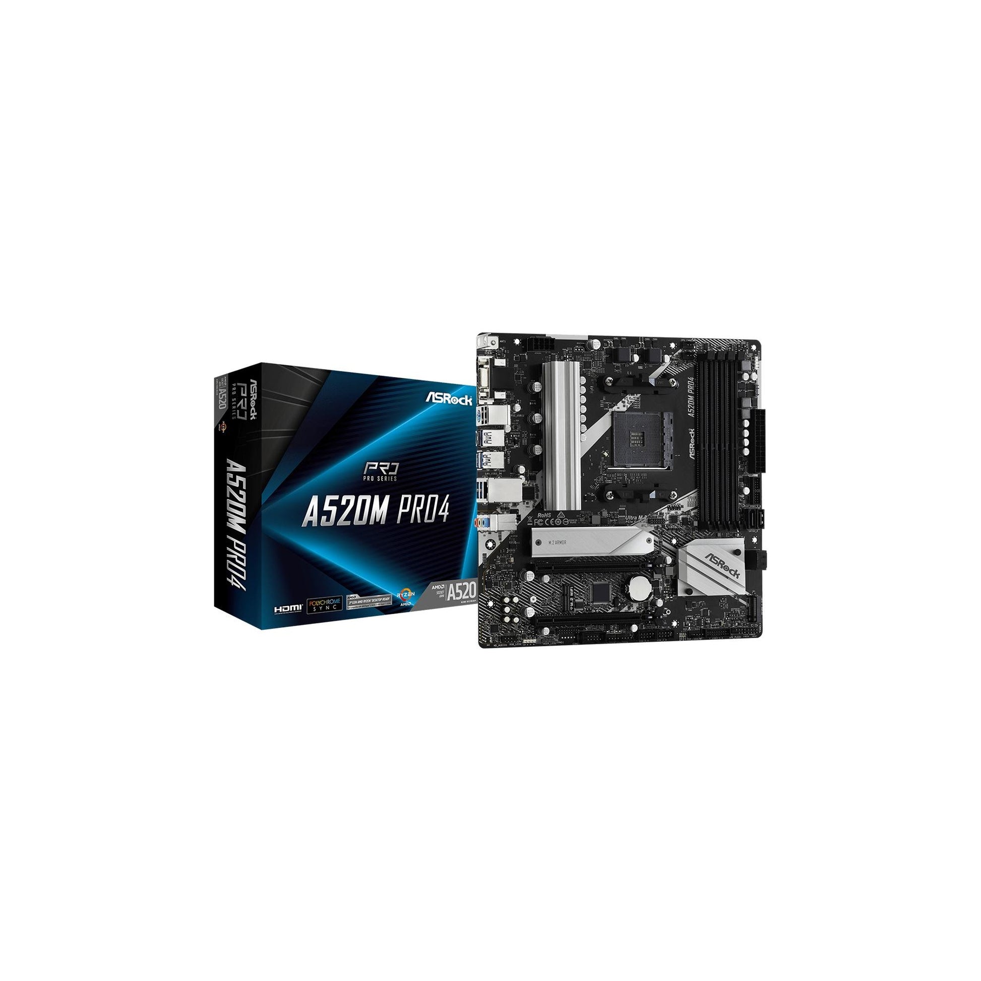 ASRock A520M Pro4, mATX, AM4