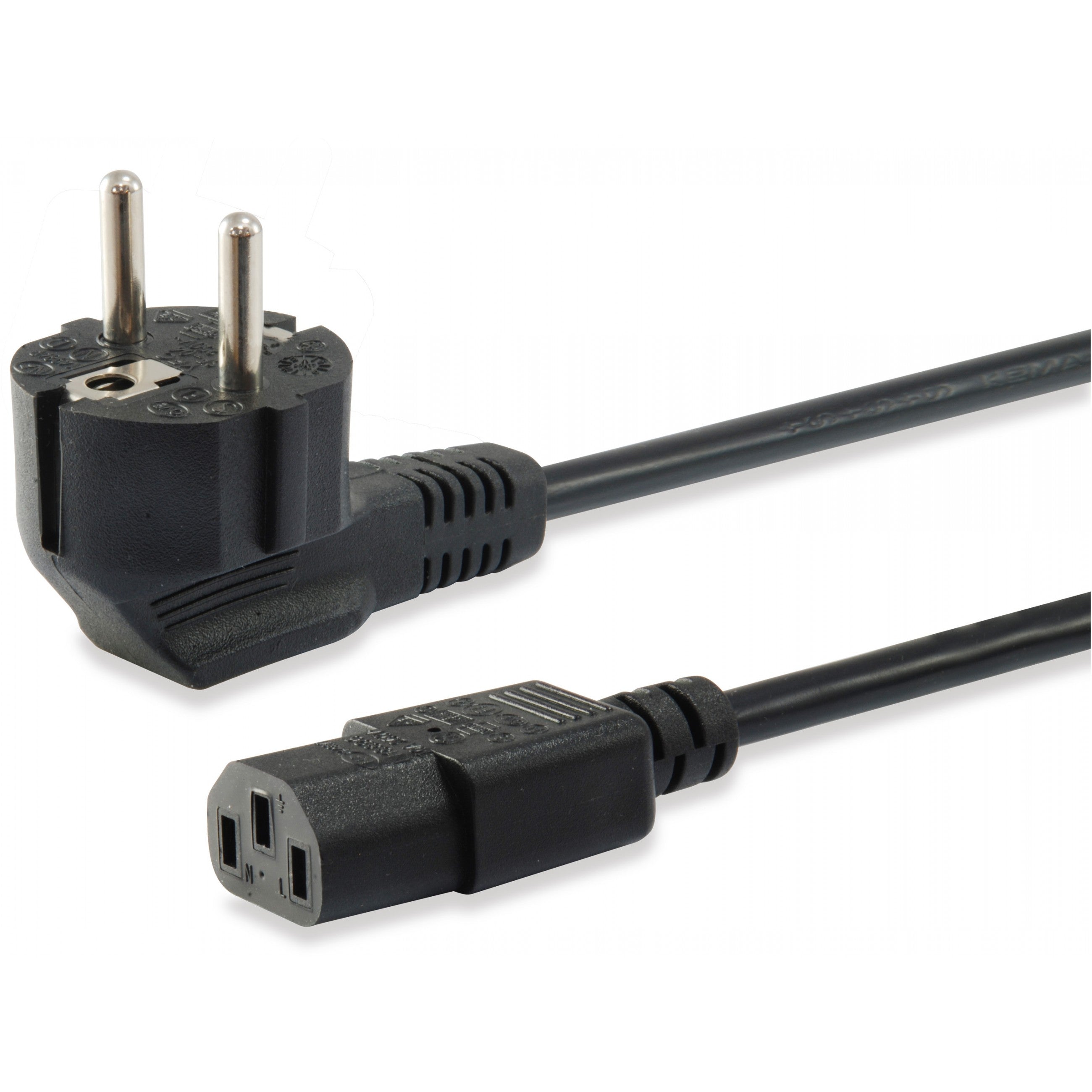 Equip IEC-Stromkabel Schuko -> C13 3m St/Bu schwarz