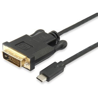 Equip Adapter USB-C -> DVI-D (24+1) 1920x1200/60Hz 1.80m sw Polybeutel