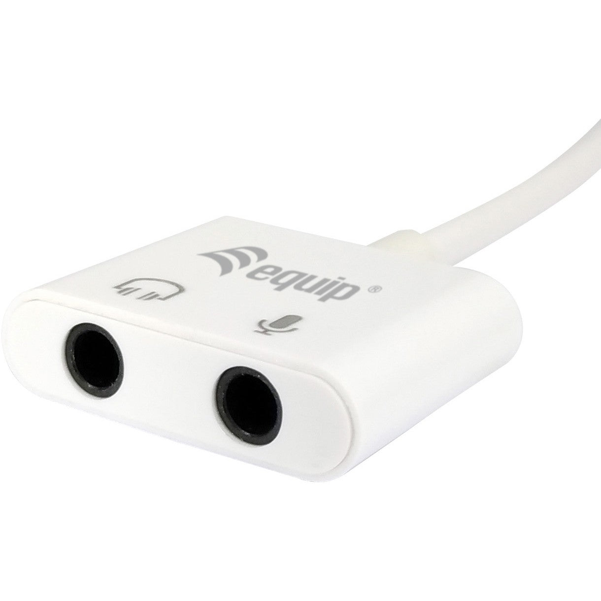 Equip Adapter USB-C -> Audio 2x3-Pin 3.5mm St/Bu 0.15m ws