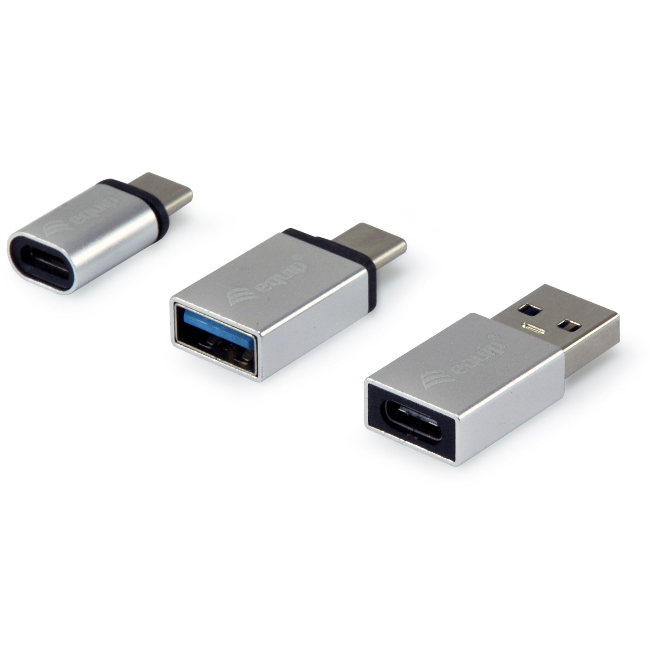 Equip Adapter USB-C -> 1xMicroUSB+1xUSB-A.1xUSB-A->USB-C si