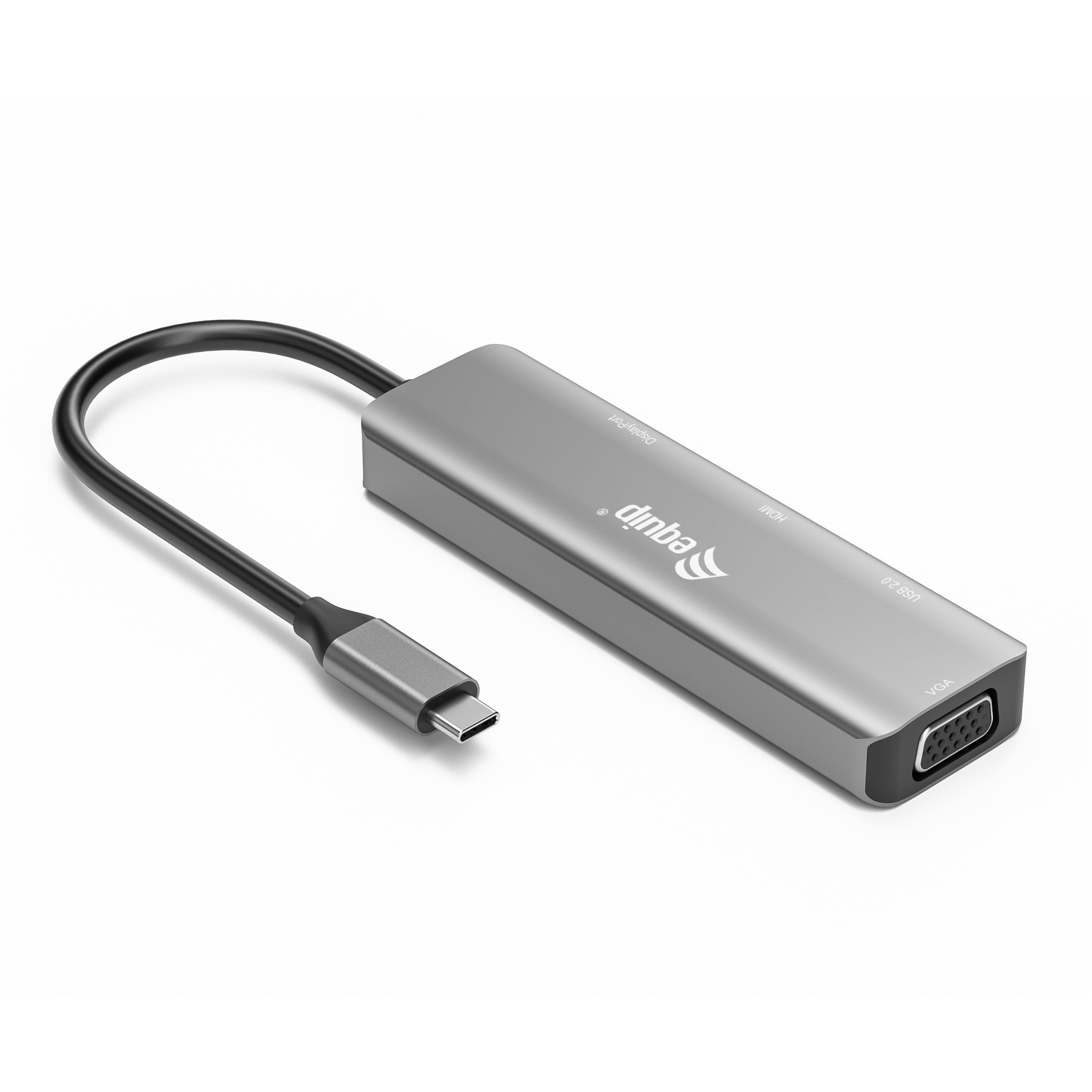 Equip Adapter USB-C -> HDMI/DisplayPort/VGA 4K/1080P/60Hz gr