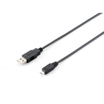 Equip Kabel USB-A 2.0 -> micro B St/St 1.80m schwarz Polybeutel