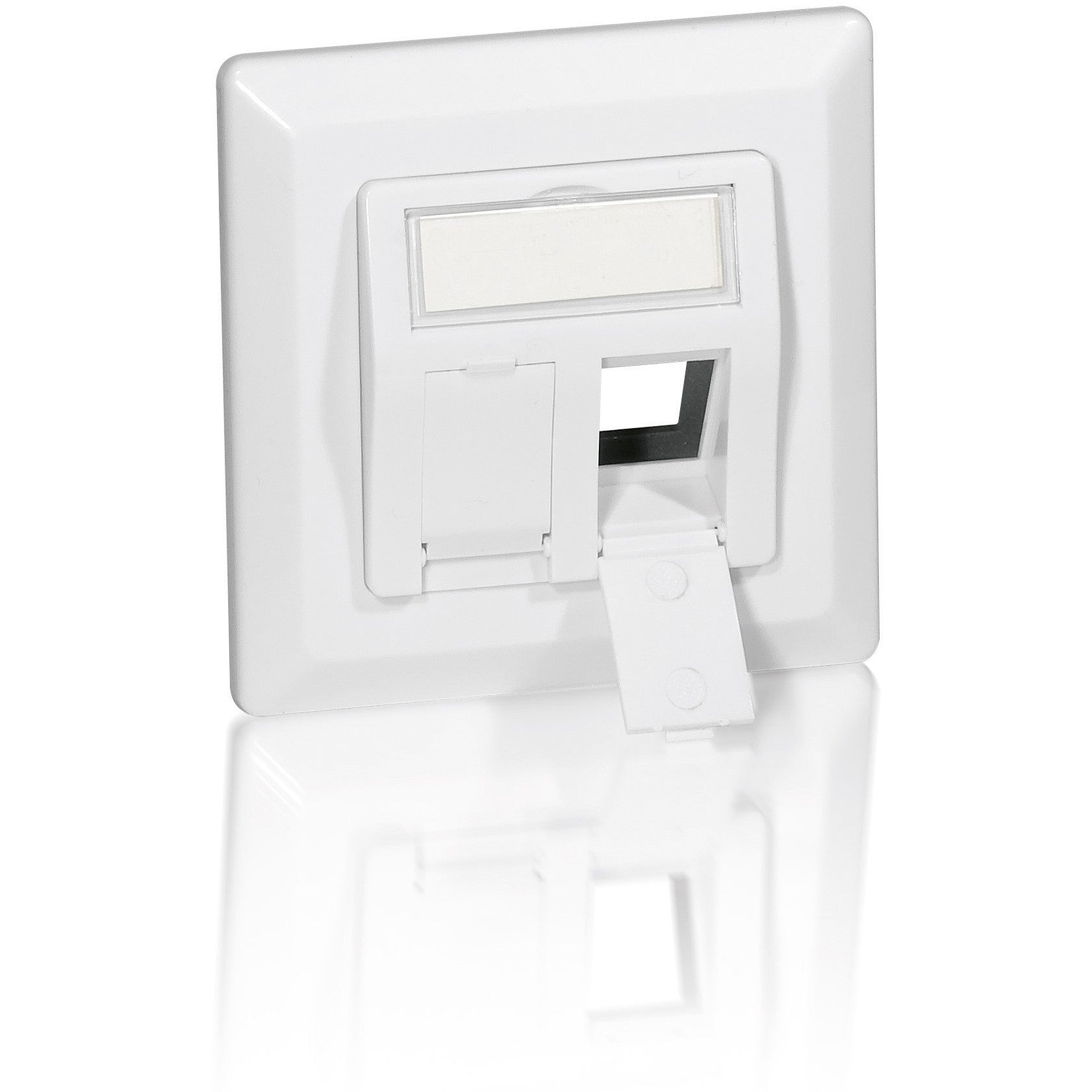Equip Unterputzdose +Frontplatte 2 Keystone 45° RAL 9010 Polybeutel