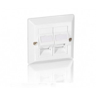Equip Unterputzdose nur Frontplatte 2 Keystone 45° RAL 9010
