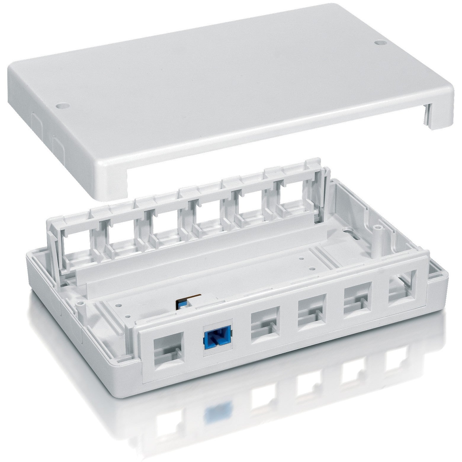 Equip Aufputzdose 12x Keystone Jack weiß