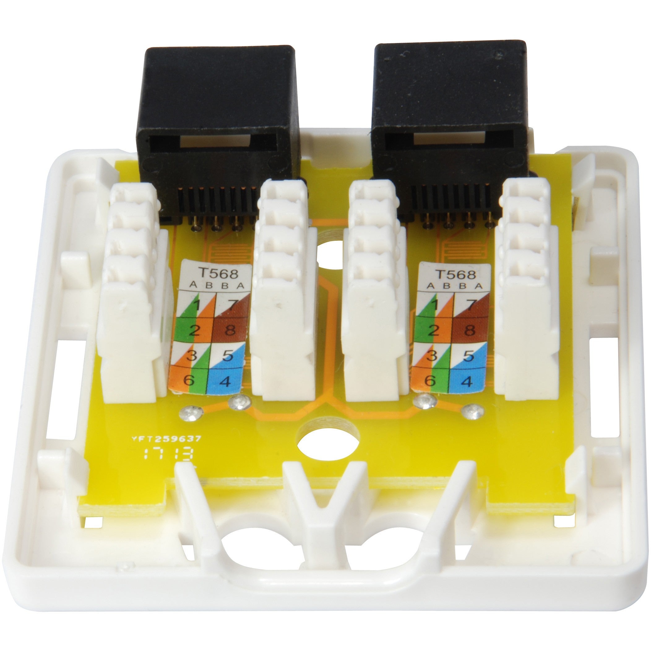 Equip Aufputzdose Cat6 2xRJ45 UTP RAL 9010 Reinweiß