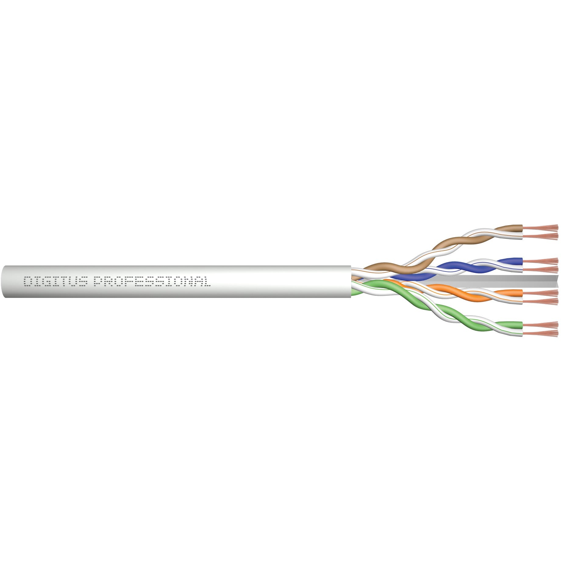DIGITUS Roh-Patchkabel Cat6 U/UTP tw.Pair 305m grau AWG26/7