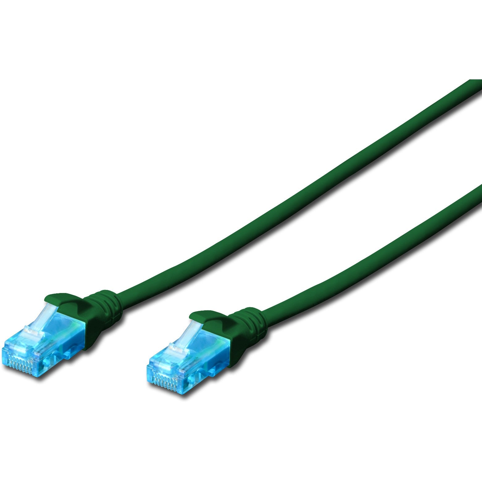 DIGITUS Patchkabel RJ45 U/UTP Cat5e 2.00m grün Hebelschutz