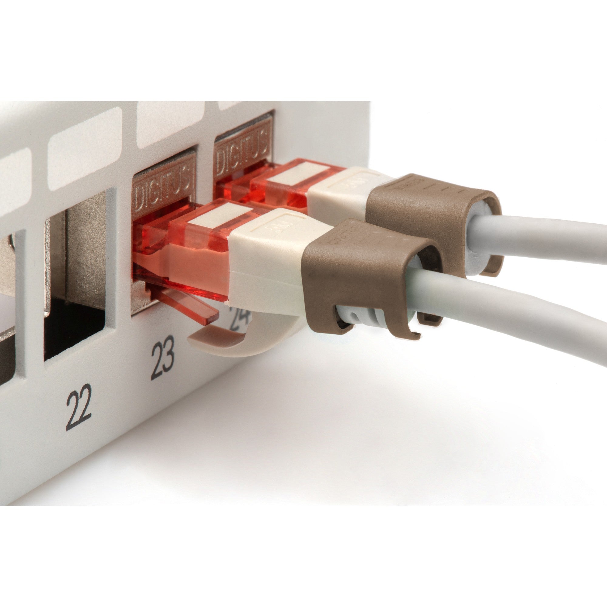 DIGITUS Farbclips für Patchkabel 100Stk. Braun