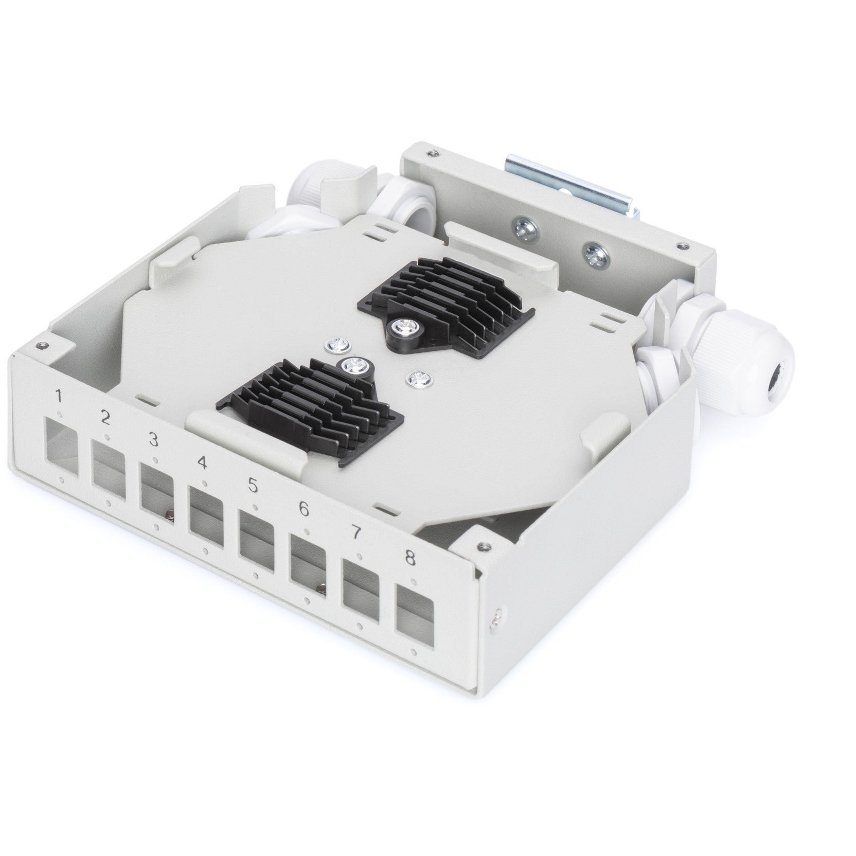 DIGITUS Hutschienen Spleißbox für 8 LC/DX Kupplungen