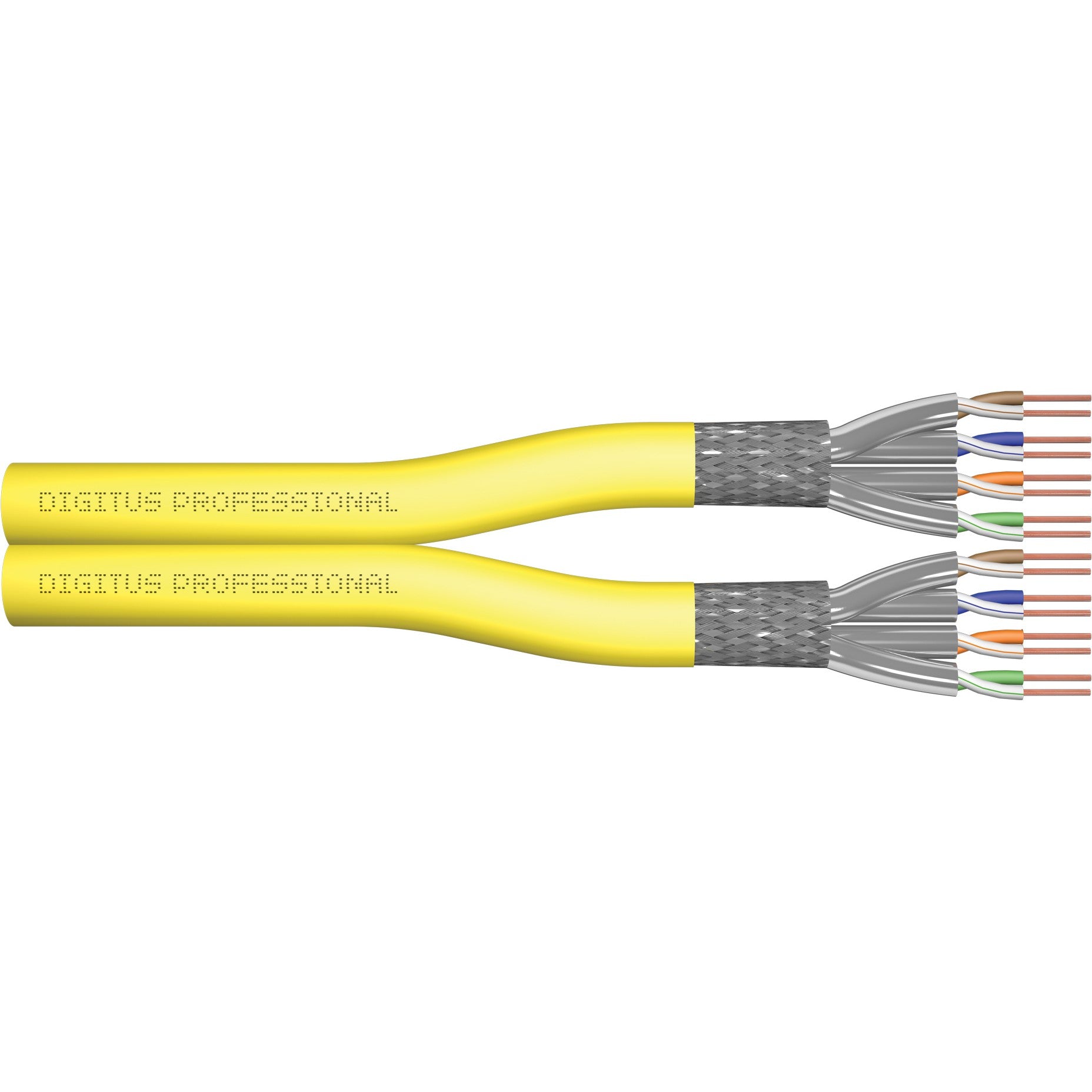 DIGITUS Instal-kab Cat7a S/FTP tw.Pair 500m gelb AWG22/1 (Speditionsversand)