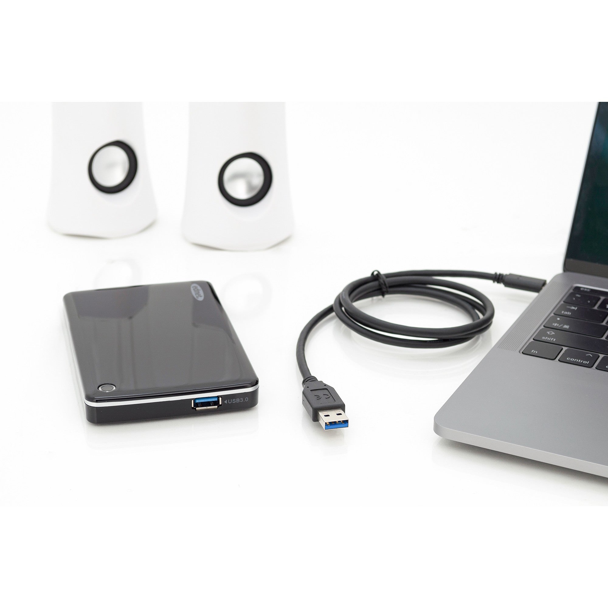 DIGITUS USB 2.0 Anschlusskabel Typ C -A St/St 1.0m. sw