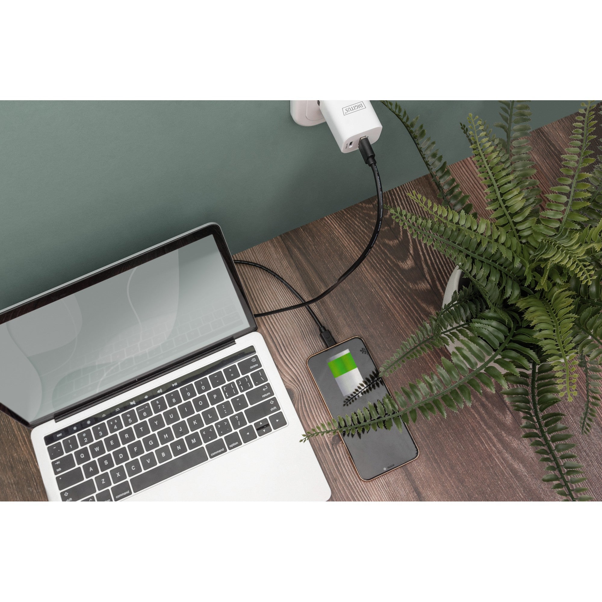 DIGITUS USB 2.0 Anschlusskabel Typ C -A St/St 3.0m. sw