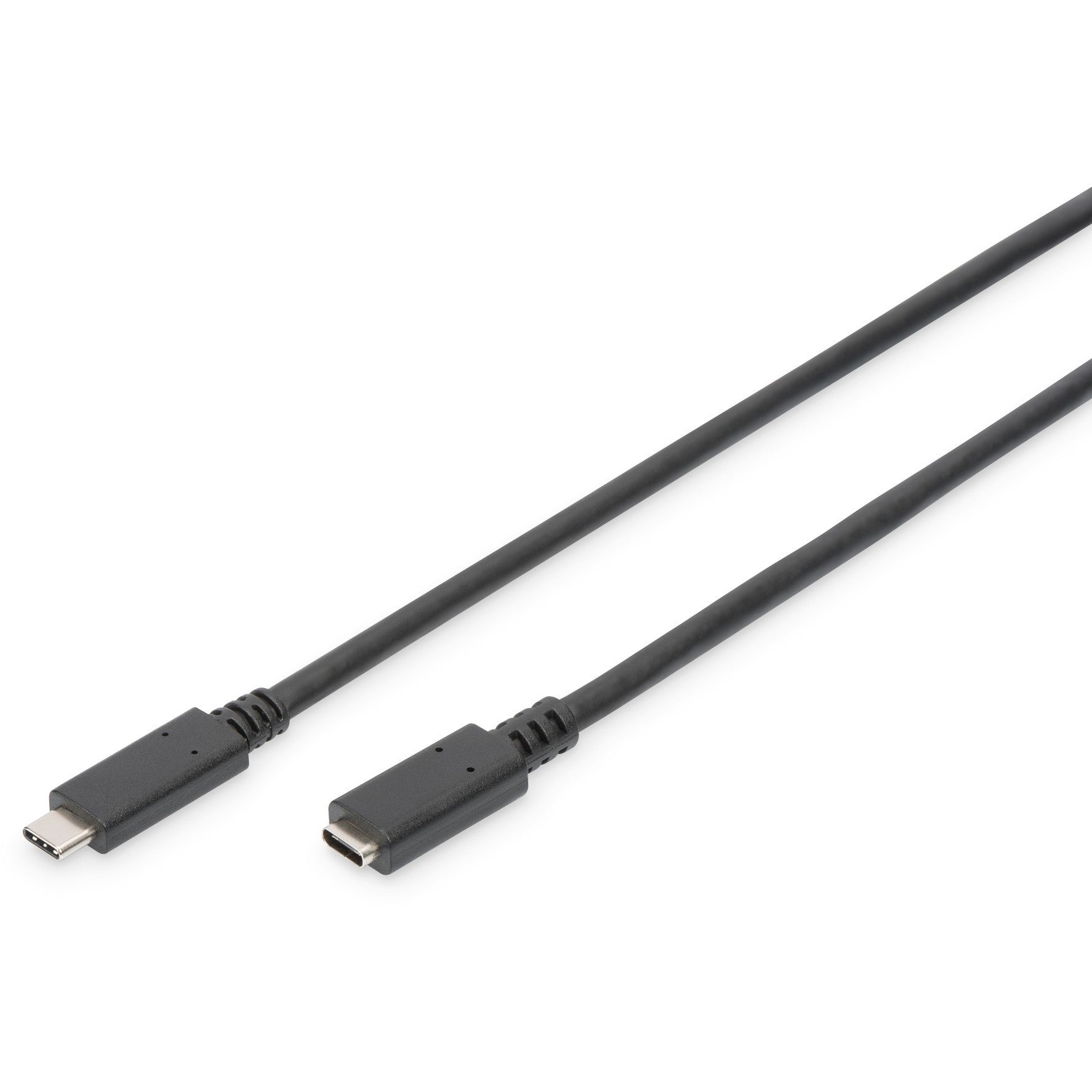 DIGITUS USB 2.0 Verlängerungskabel Typ C -C St/Bu 1.5m. sw