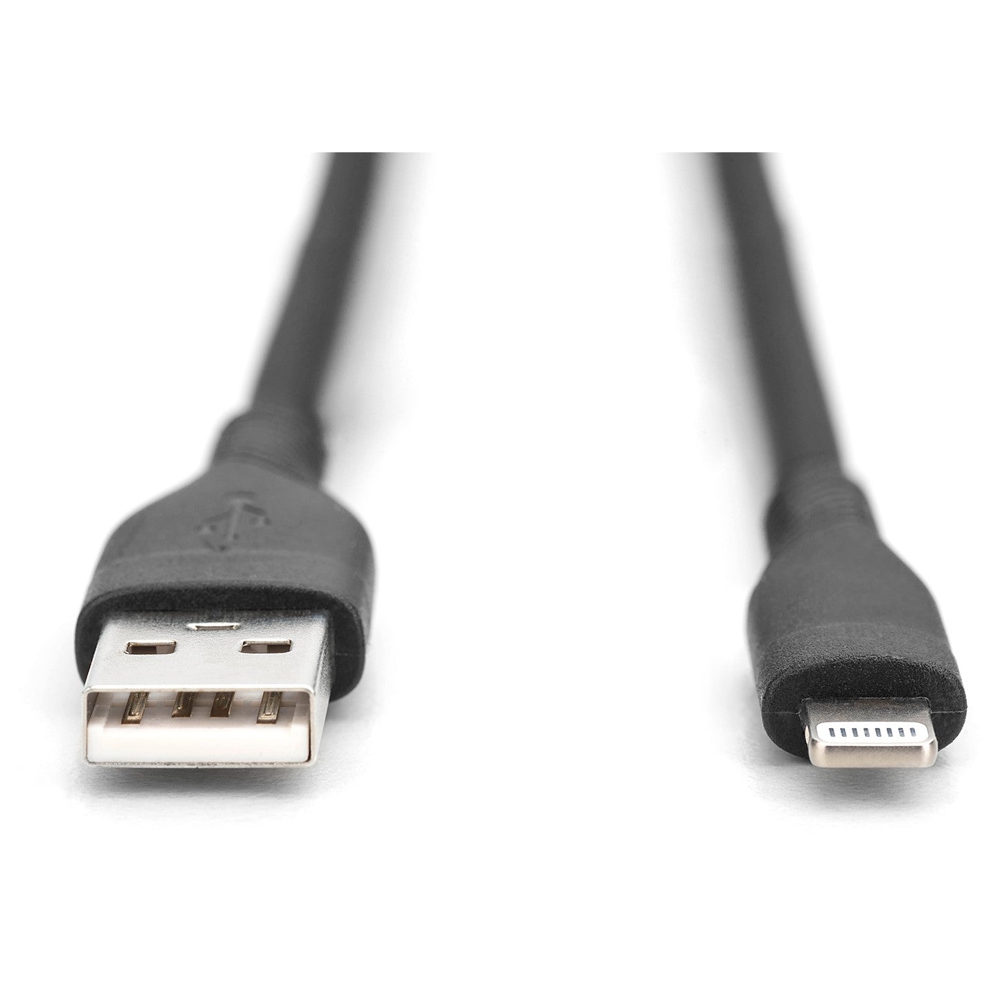 DIGITUS USB 2.0 Kabel Typ A-Lightning Silikon 0.5m MFI schwa