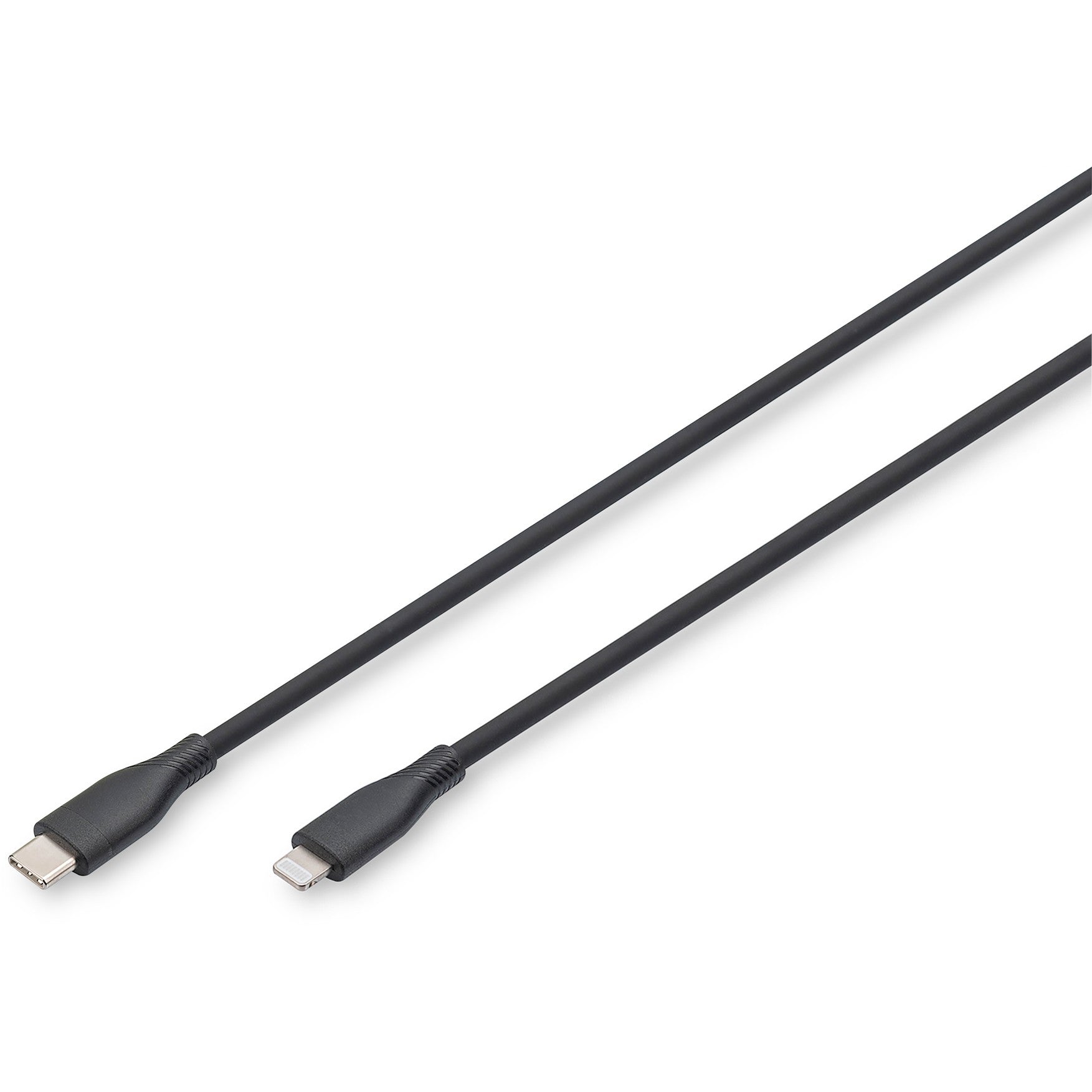 DIGITUS USB 2.0 Kabel Typ C-Lightning Silikon 0.5m MFI schwa