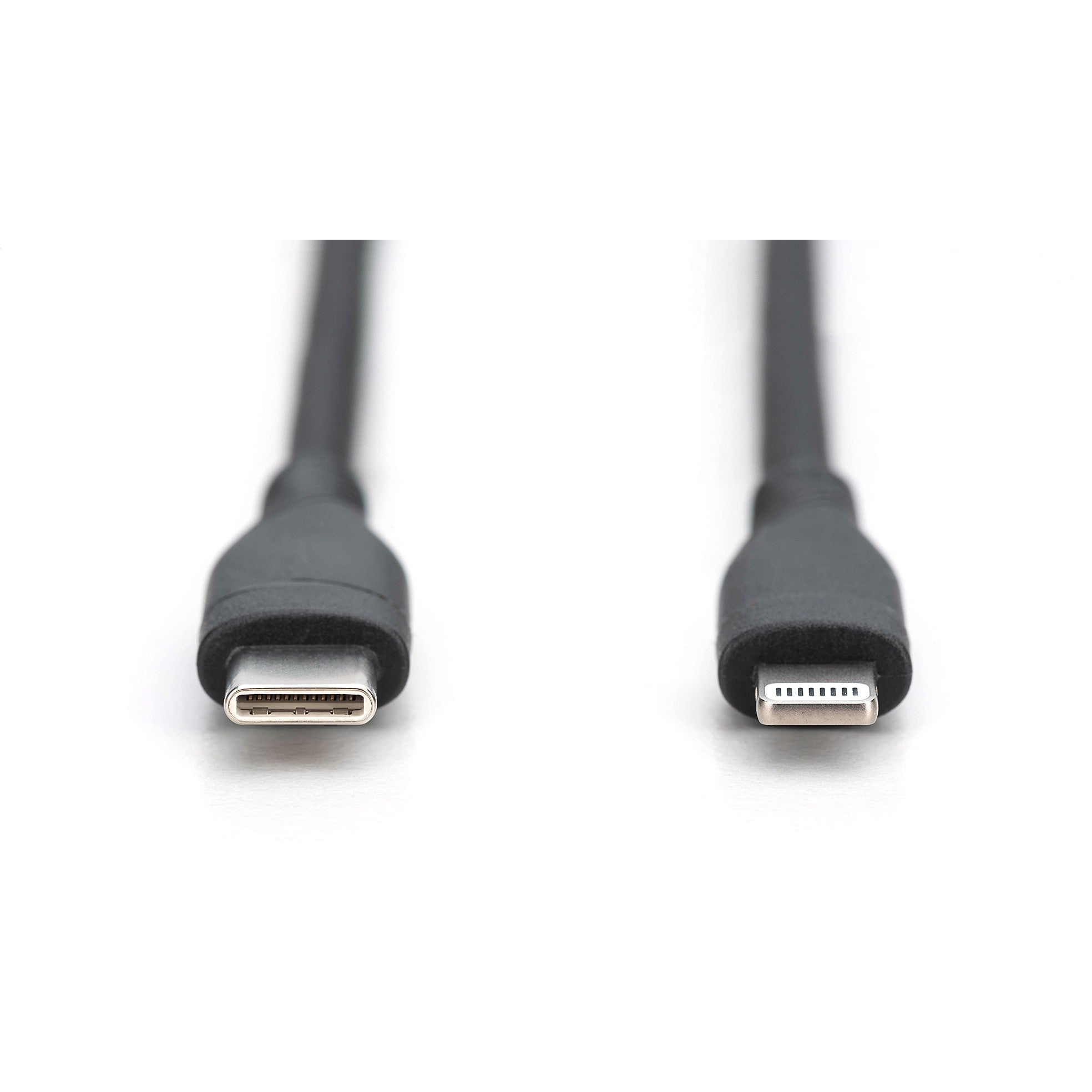 DIGITUS USB 2.0 Kabel Typ C-Lightning Silikon 1m MFI schwarz