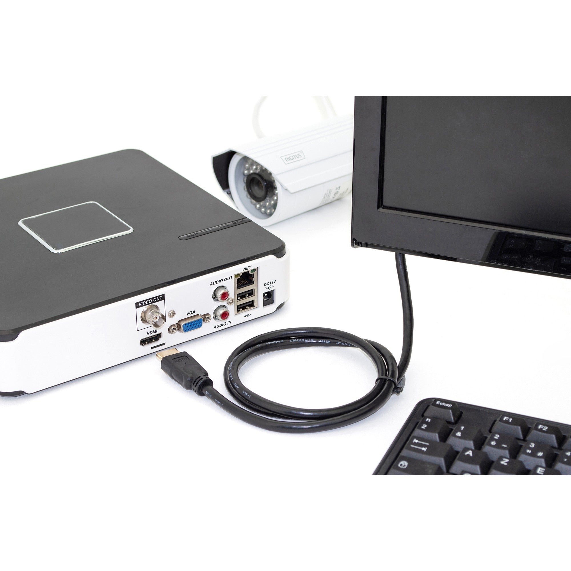 DIGITUS HDMI-Kabel A->A Ethernet St/St 5.0m schwarz 4K