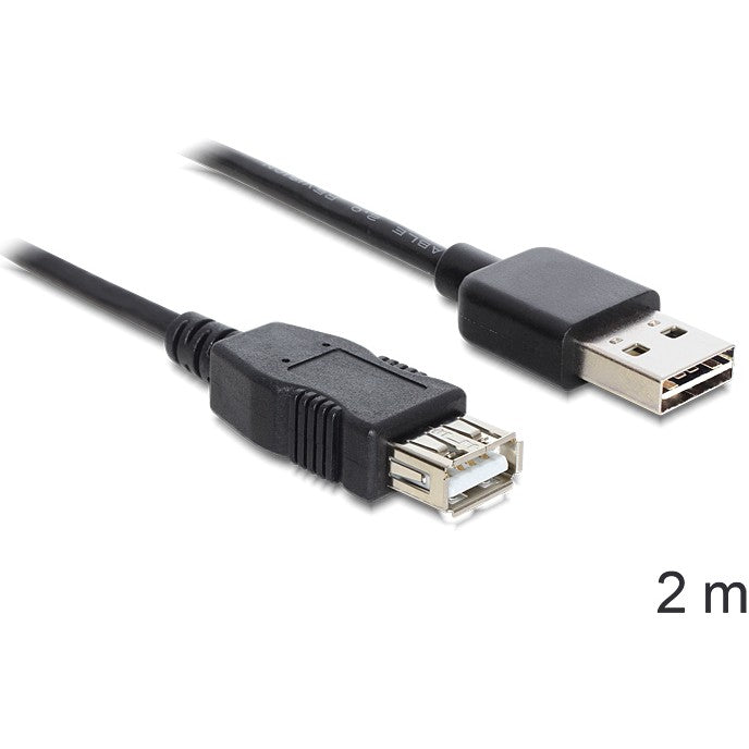 DELOCK USB Verl. A -> A St/Bu 2.00m sw Easy USB