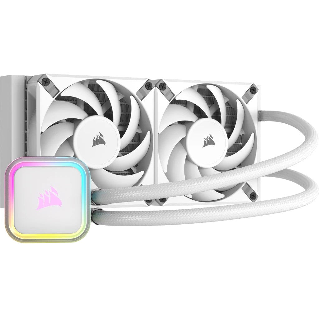 K CORSAIR WAK Cooling iCUE H100i RGB ELITE WHITE 240mm