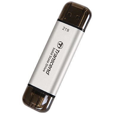TRANSCEND ESD310S 2TB External SSD USB 10Gbps Type C/A Silver