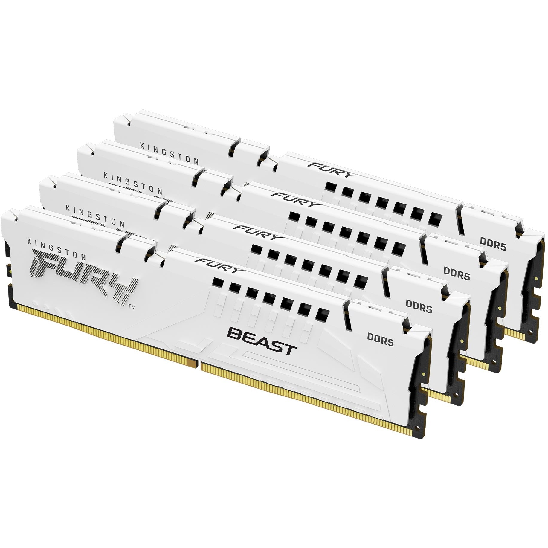 KINGSTON FURY Beast 128GB 5200MT/s DDR5 CL40 DIMM Kit of 4 White XMP