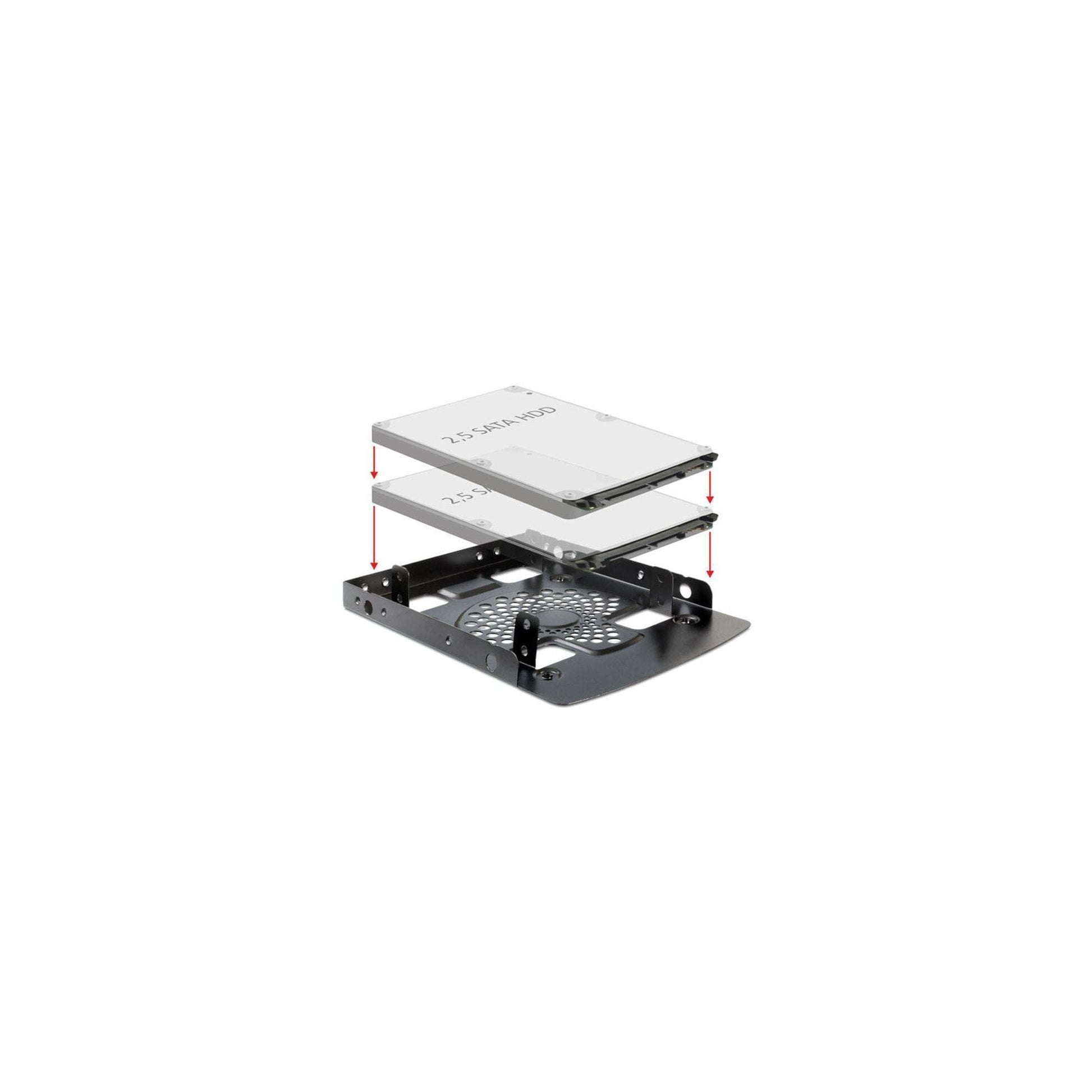 Delock HDD Einbausatz, 2x 2.5 HDD in 3.5