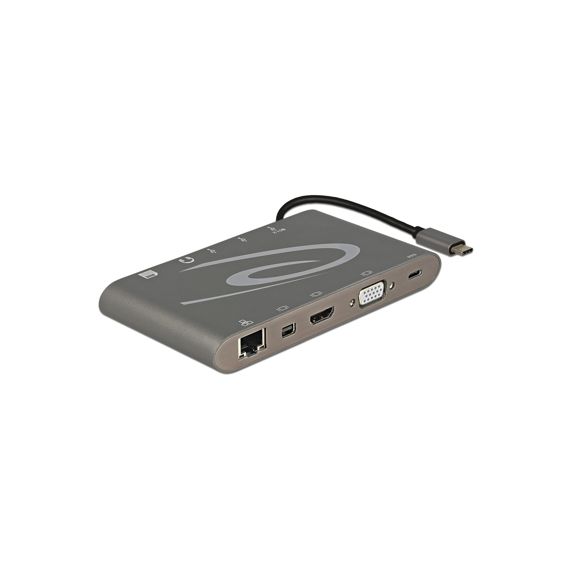 Delock Dockingstation USB3.1-C, dunkelgrau