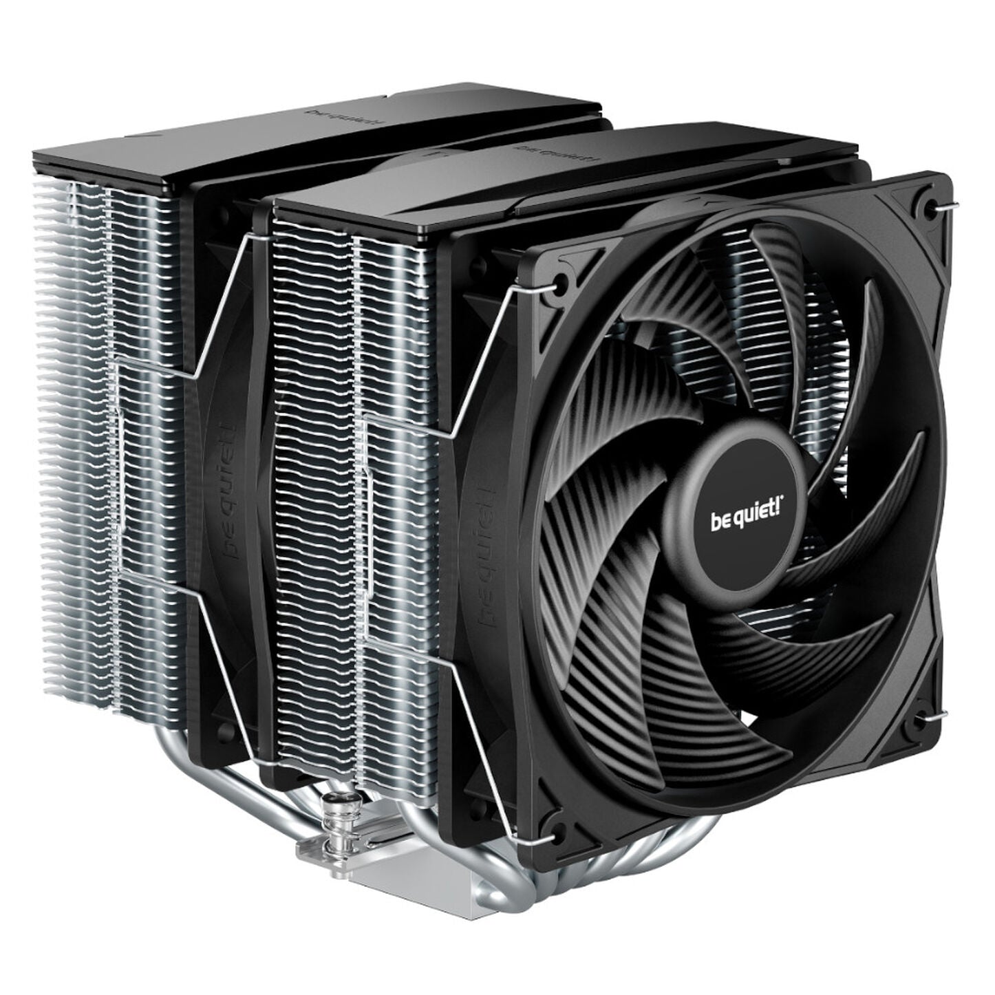 be quiet! Pure Rock Pro 3 CPU-Kühler, Dual-Tower - 120mm, silber