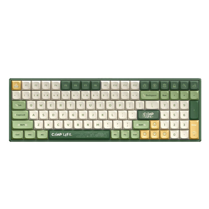 IQUNIX F97 Camping Wireless Gaming Tastatur, RGB - MX-Brown-Switches (US)