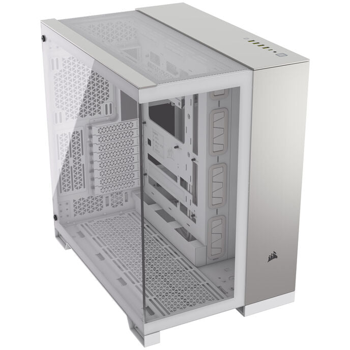 Corsair 6500X Midi-Tower, Tempered Glass - weiß/satin grey aluminium