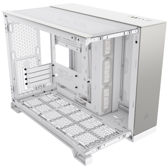 Corsair 2500X Micro-ATX Gehäuse, Tempered Glass - weiß, aluminium