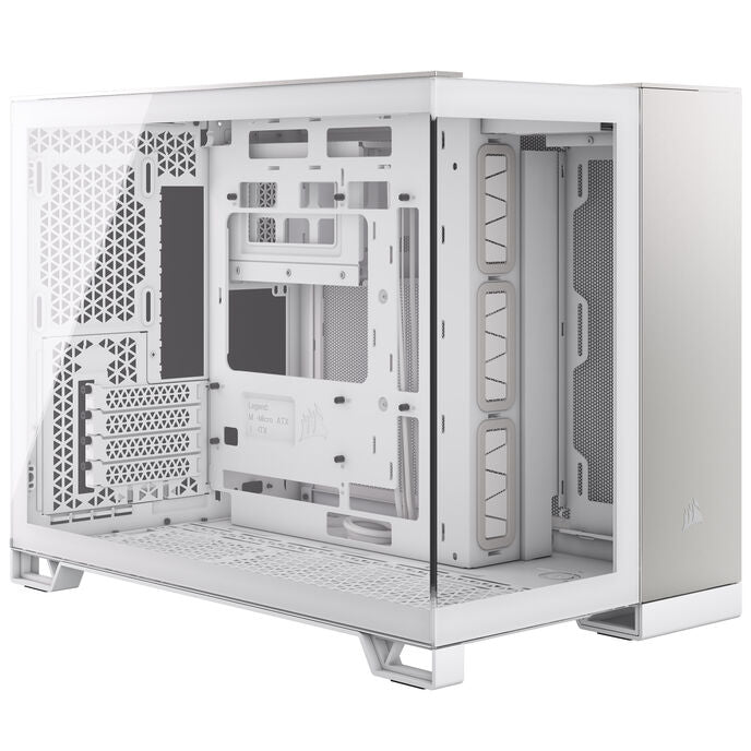 Corsair 2500X Micro-ATX Gehäuse, Tempered Glass - weiß, aluminium