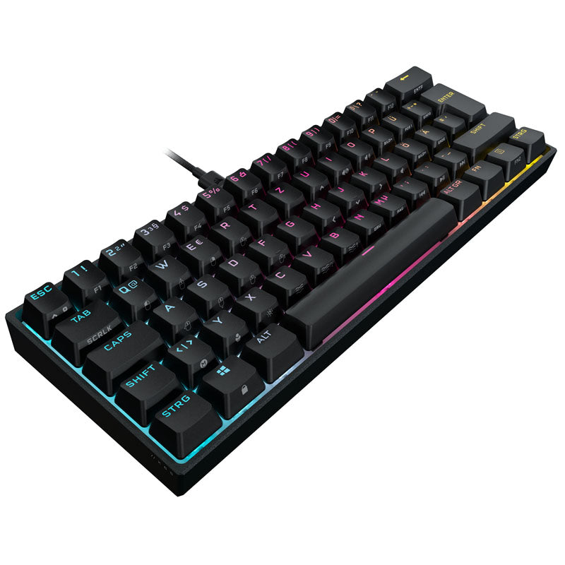 Corsair K65 RGB Mini Gaming Tastatur, MX Speed Silver