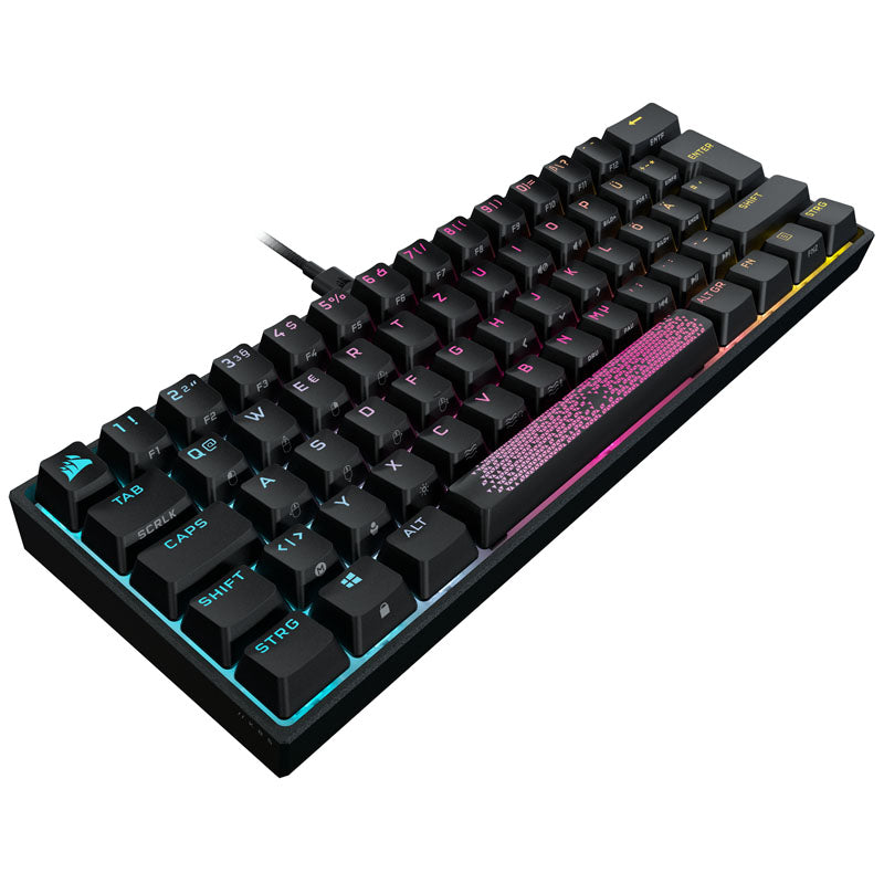 Corsair K65 RGB Mini Gaming Tastatur, MX Speed Silver