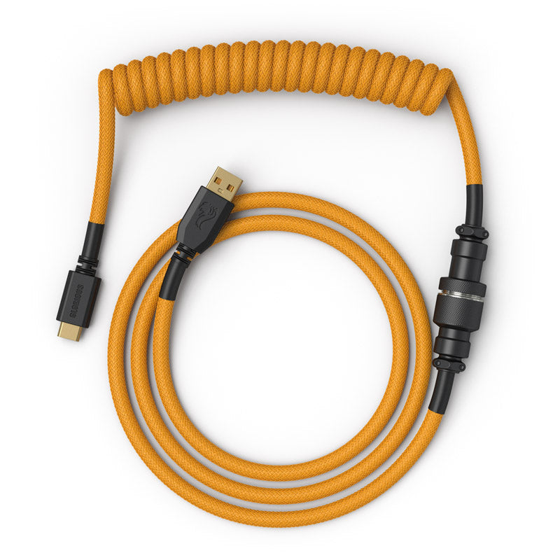 Glorious Coiled Cable Glorious Gold, USB-C auf USB-A Spiralkabel - 1,37m, gold