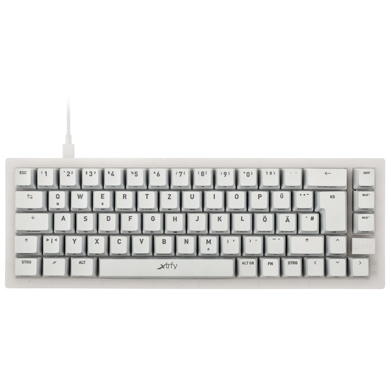 Cherry Xtrfy K5 Gaming Tastatur, TKL, RGB - transparent/weiß