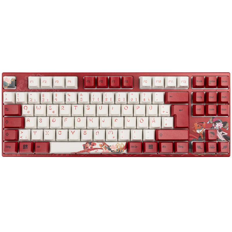 Varmilo VEA88 Koi TKL Gaming Tastatur, MX-Brown, weiße LED