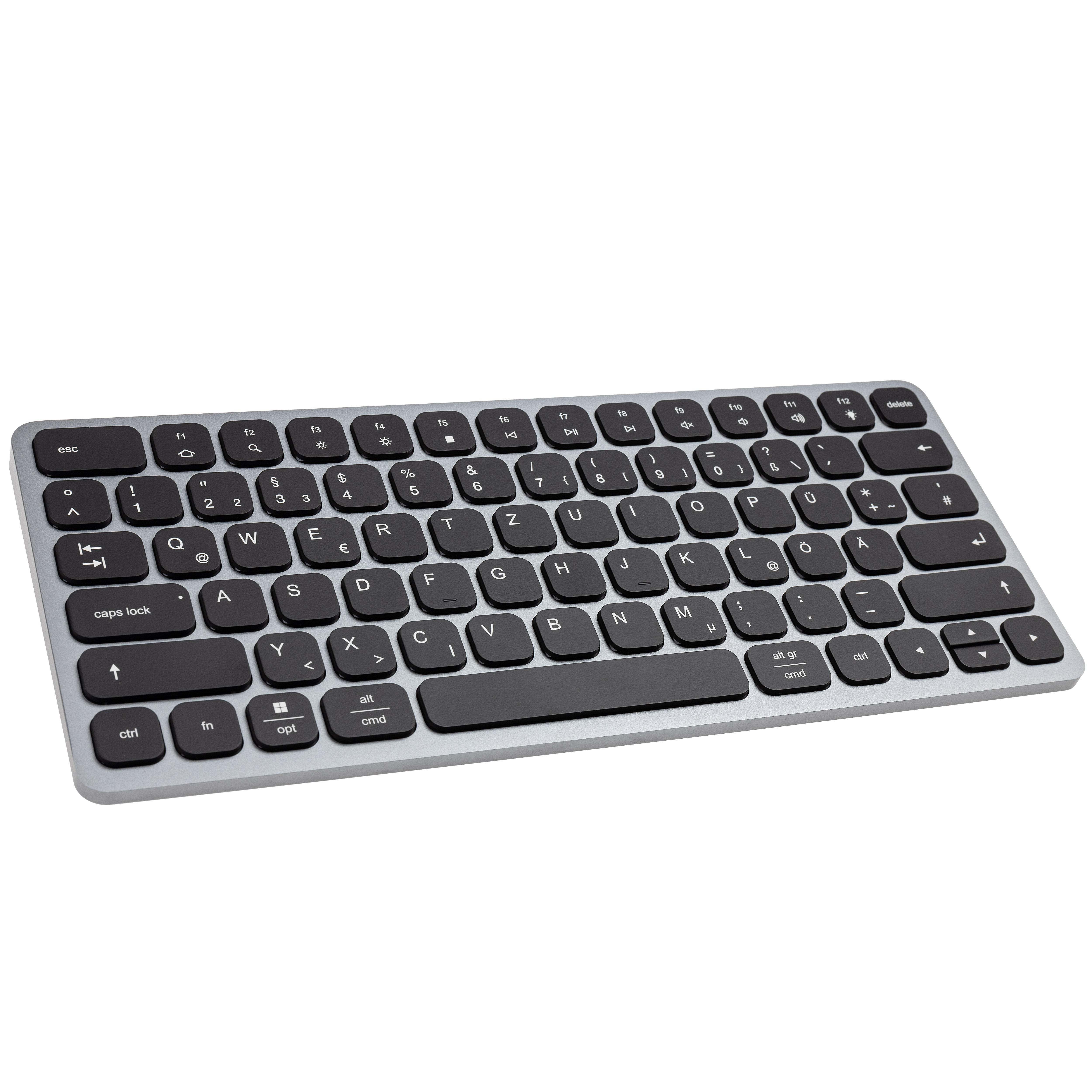 AXAGON HMC-KB USB-C Tastatur, microSD/SD, 3x USB-A 3.0, HDMI 4K/60Hz, PD 100W, Audio - DE Layout
