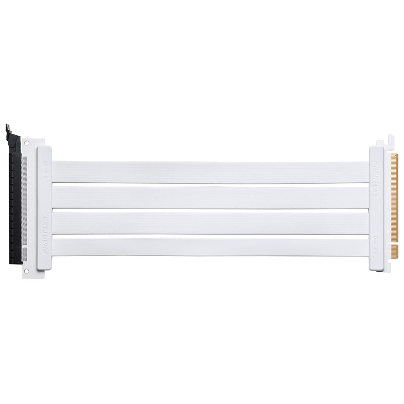 PHANTEKS PCI-E 4.0 x16 Riser Flachband-Kabel, 180 Grad, 30cm - weiß