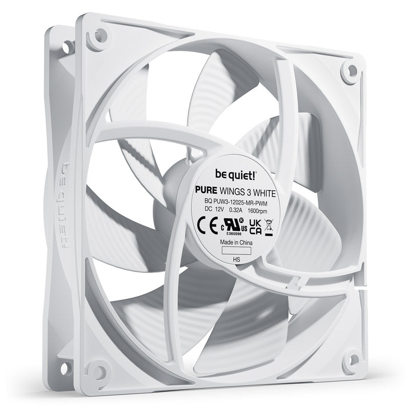 be quiet! Lüfter Pure Wings 3 PWM - 120 mm, White