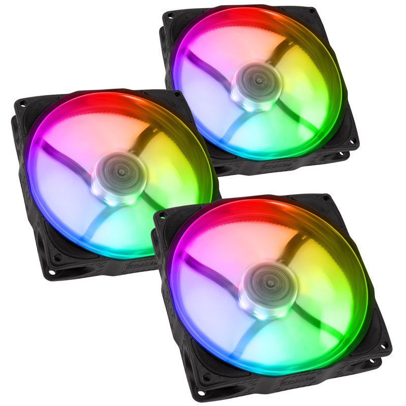 Noiseblocker NB-eLoop X B12-PS ARGB, PWM - 120 mm, schwarz  - 3er Set