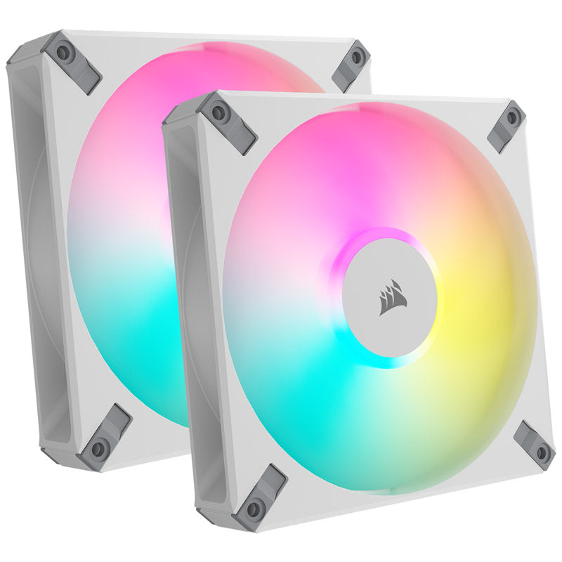 Corsair AF Elite Series RGB PWM Lüfter 2er Pack inkl. RGB-Controller - 140mm, weiß