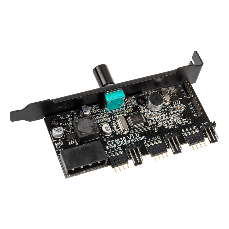 Lamptron CFM36 Lüfter- und RGB-LED-Controller für PCI-Slot - schwarz