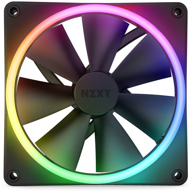 NZXT F140 RGB DUO, PWM, 140mm, 2er Pack - schwarz