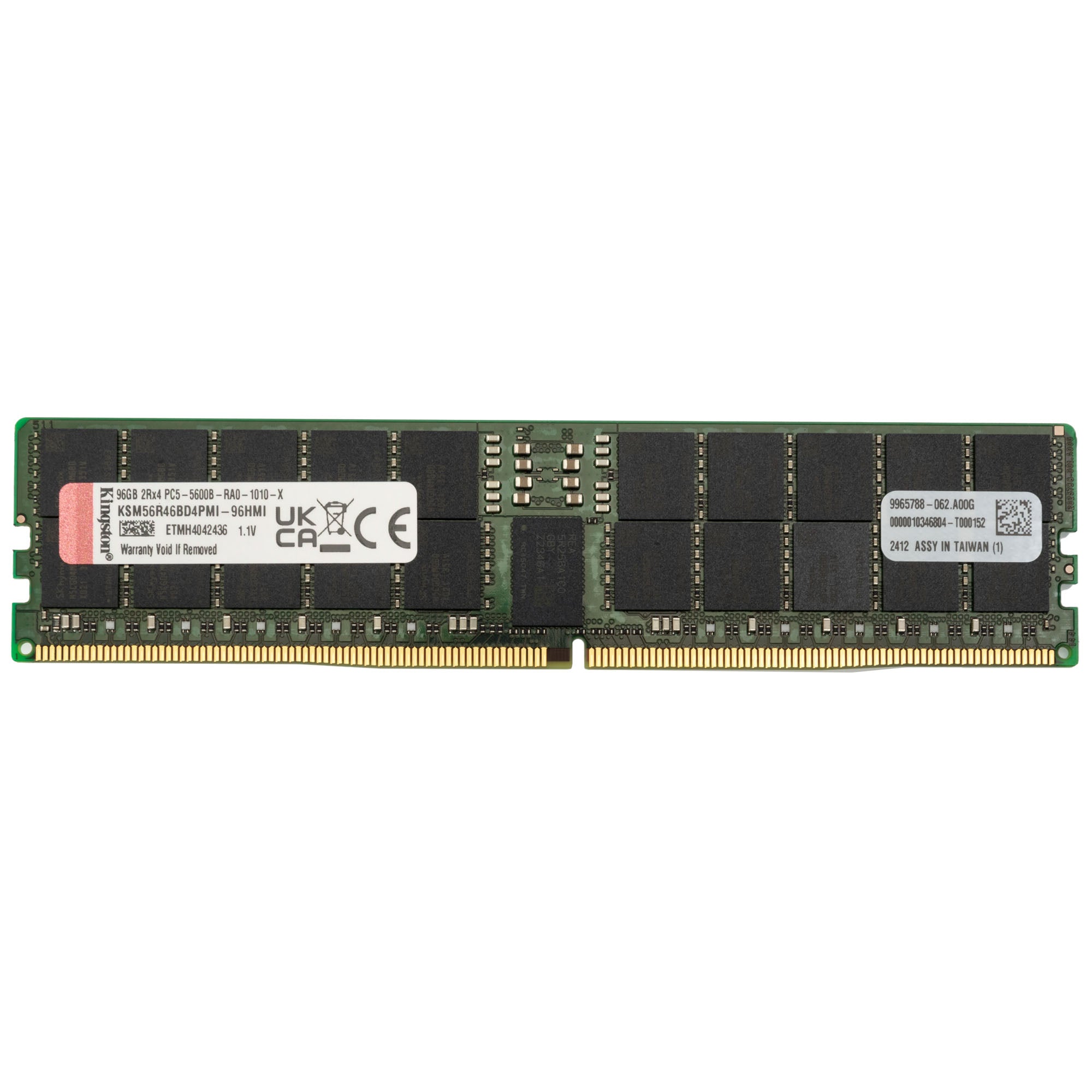 Kingston Server Premier RDIMM, DDR5-5600, CL46, ECC reg. - 96 GB