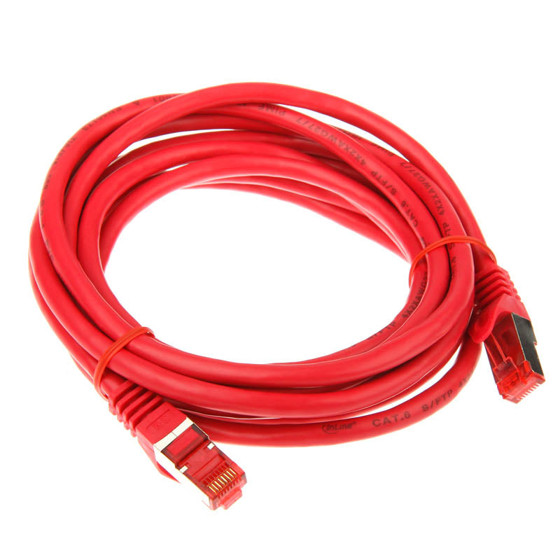 InLine Patchkabel Cat.6, S/FTP (PiMf), 250MHz, rot - 3m