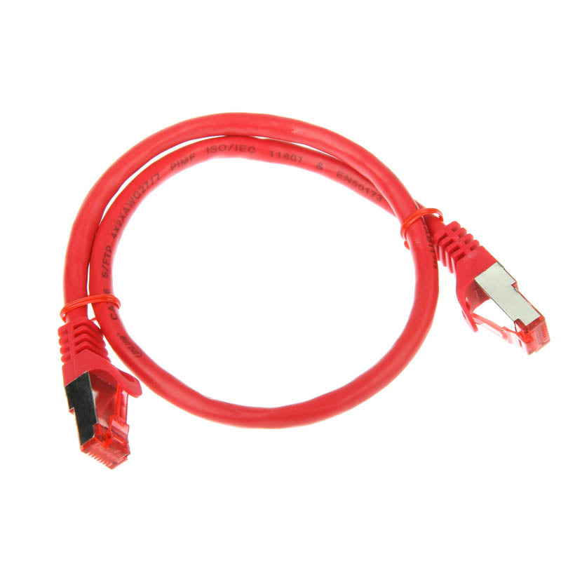 InLine Patchkabel Cat.6, S/FTP (PiMf), 250MHz, rot - 0,5m