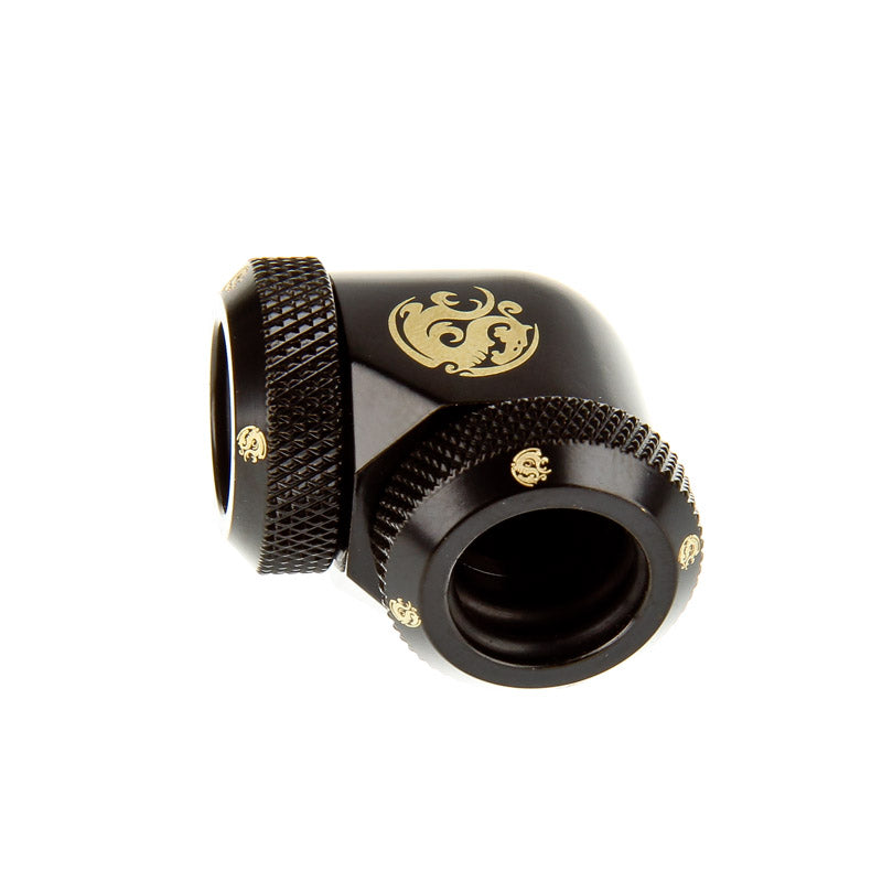 Bitspower Multi-Link Adapter 90 Grad 12mm AD auf 12mm AD Hardtube - schwarz matt